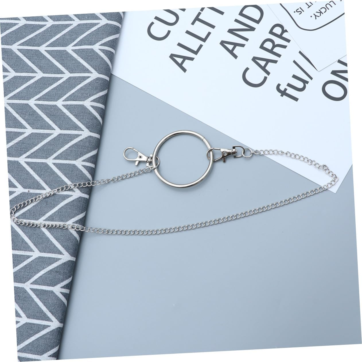 SEWACC Punk Wallet Chain for Pants Trousers Key Chain Silver Hip Hop Gothic Waist Accessory Stylish Jean Link for Men Women image number 5