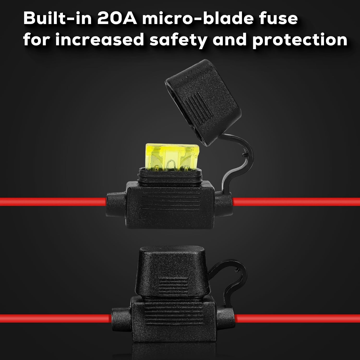 Wires Harness Compatible with NOCO GC008 X-Connect M10 (3/8In) XL Eyelet Terminal,Smart Batteries Trickle Charger Cable image number 3