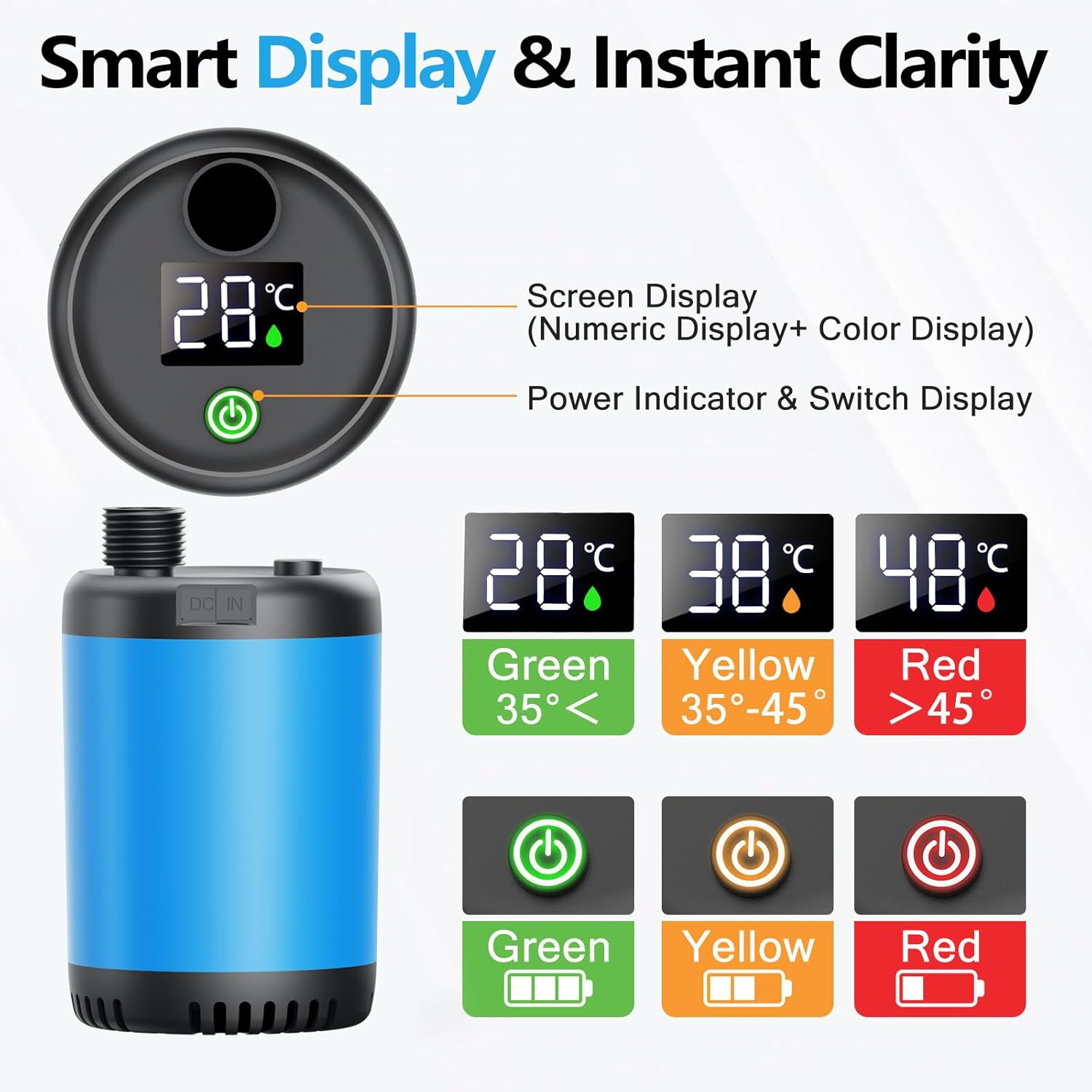 Portable Camping Outdoor Shower, 10000Mah Rechargeable Electric Shower Pump Intelligent Digital Display 5 Shower Modes & IPX8 Waterproof image number 2