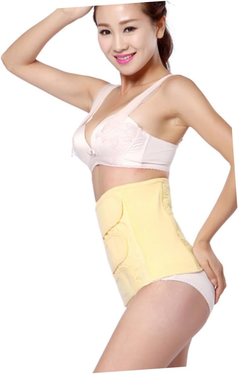 GALPADA Special Girdle for Cesarean XL Cotton Belly Band for Postpartum Support Maternity Waist Belt Yellow Breathable Durable for Moms image number 5