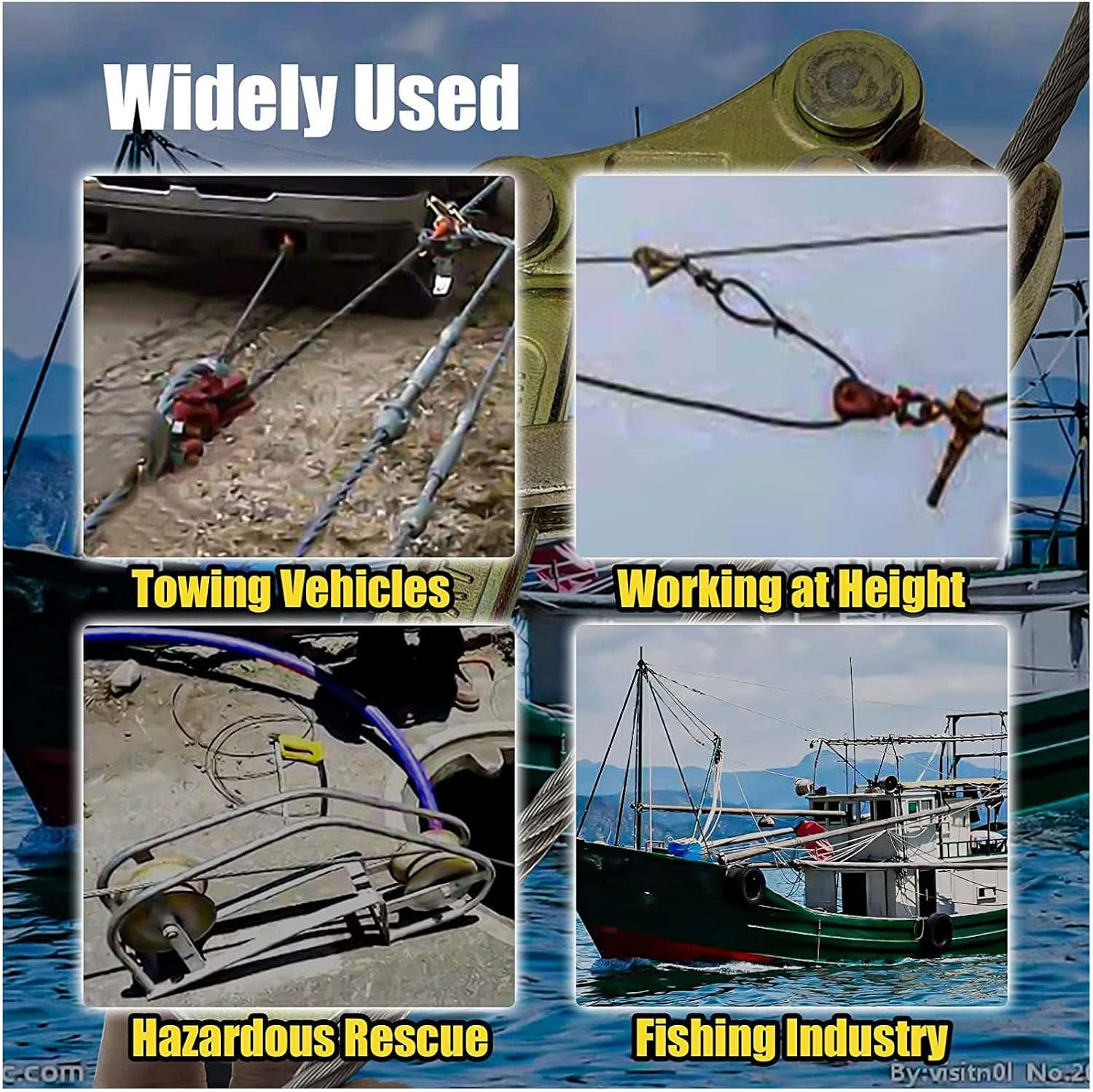 Cable Grip Wire Gripper, Cable Grip Puller, Universal Cable Gripper Puller, Hand Winch Cable Puller for Trailers Ships Rvs Trucks (0.5T) image number 5