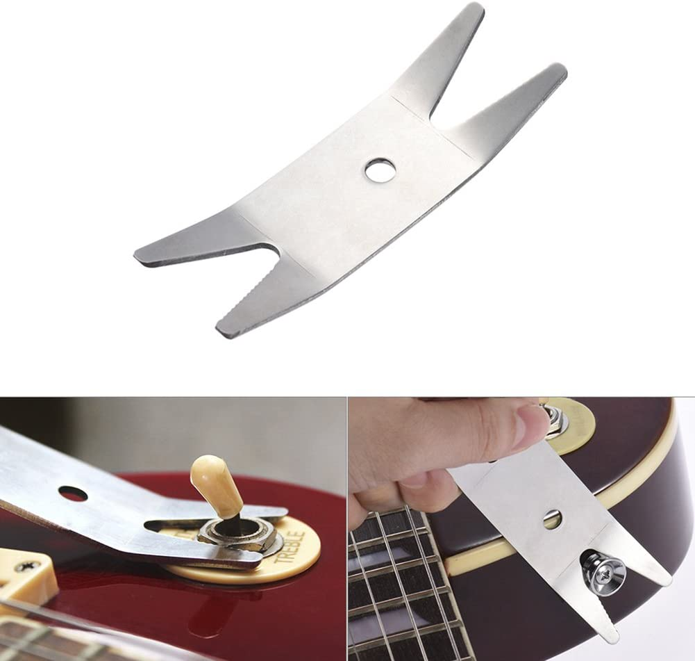 Guitar Bass Stainless Steel Multi-Tool Spanner Wrench for Guitar Switch Knob Tuner Guitar Parts & Accessories