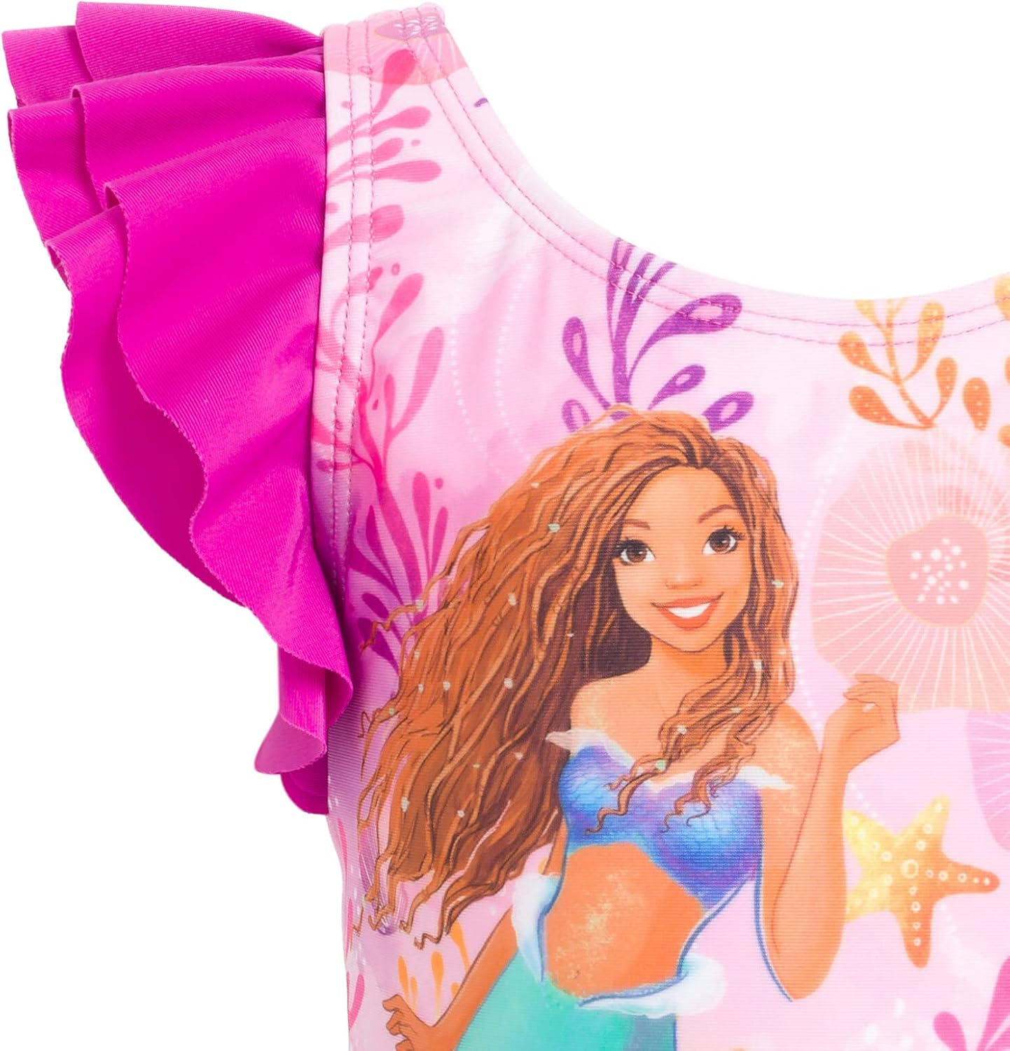 Disney Little Mermaid Ariel Girls One Piece Bathing Suit Toddler to Big Kid image number 1