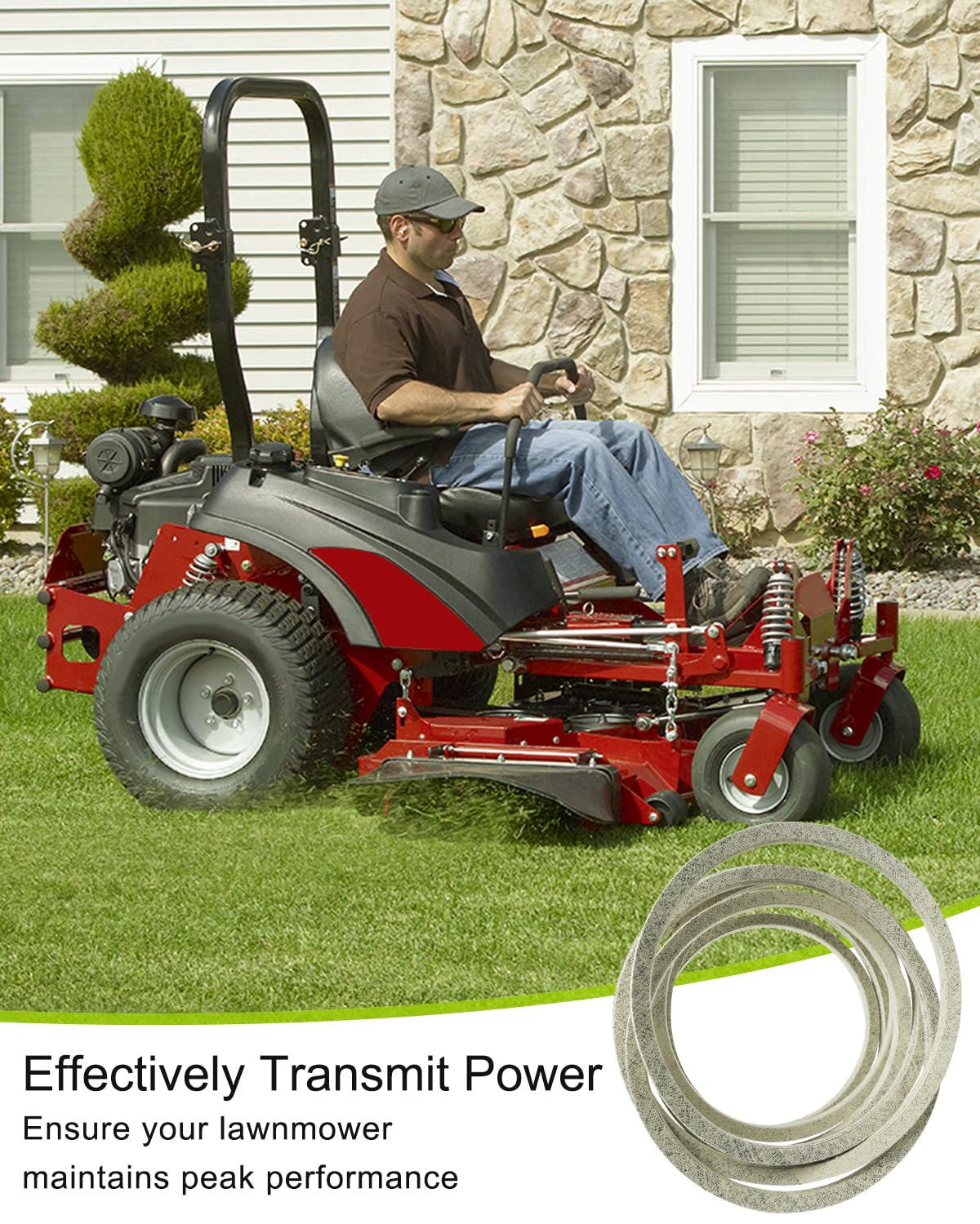 NTSUMI 5/8" X 178" Deck Belt Kevlar Fit for Toro Ferris IS2100Z IS3200Z 61" Lawn Mower, Drive V-Belt Replace 5103616 133-7076 image number 3