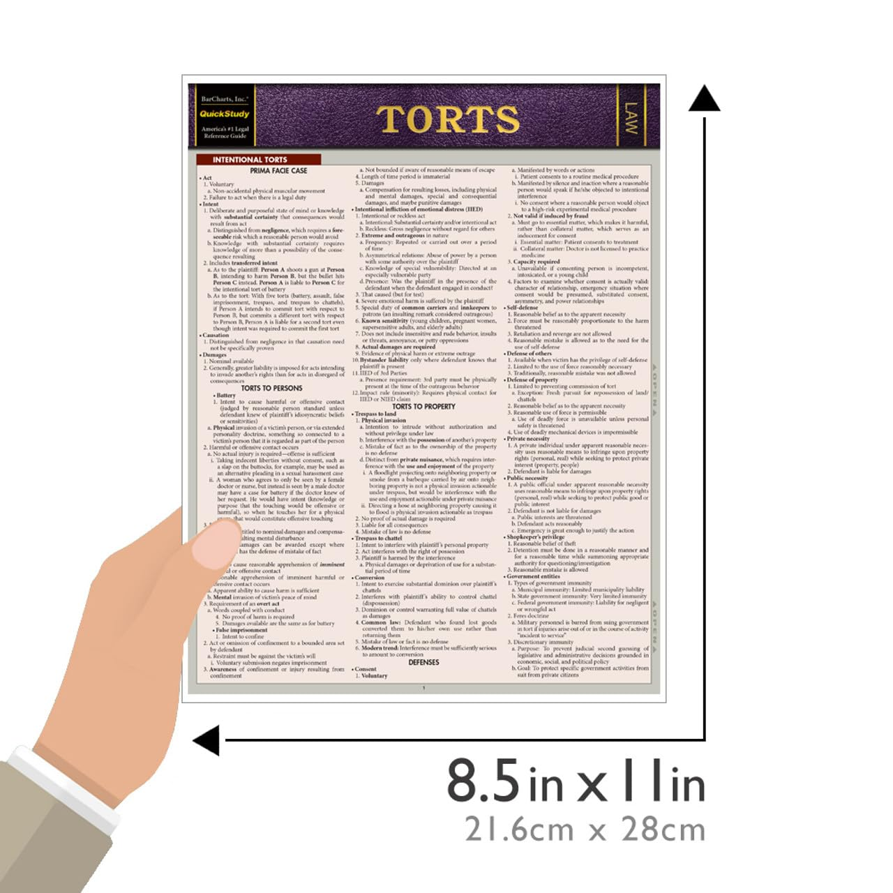 Torts: Quickstudy Laminated Reference Guide image number 3