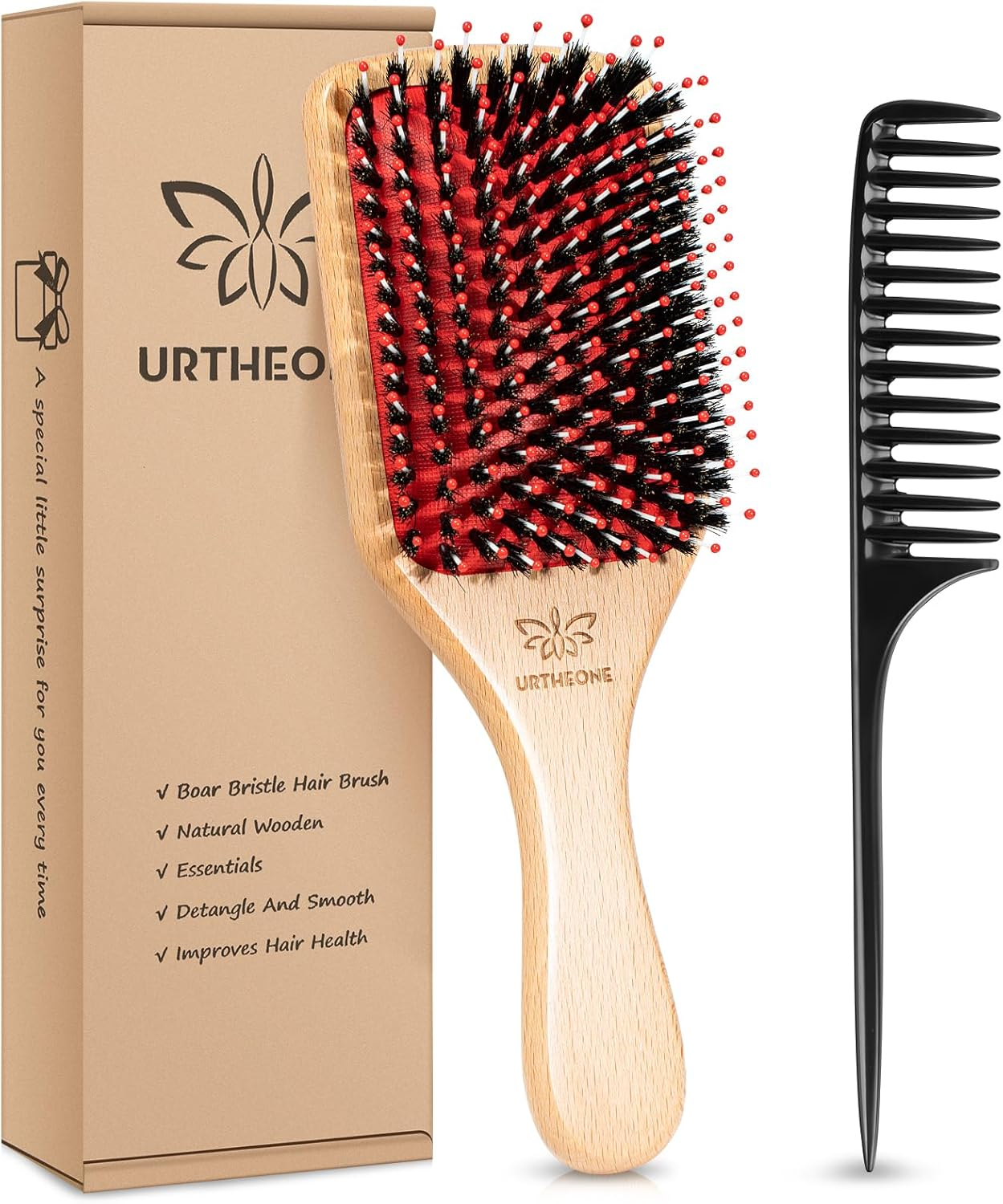 URTHEONE Hair Brush Boar Bristle Hair Brushes for Women image number 1