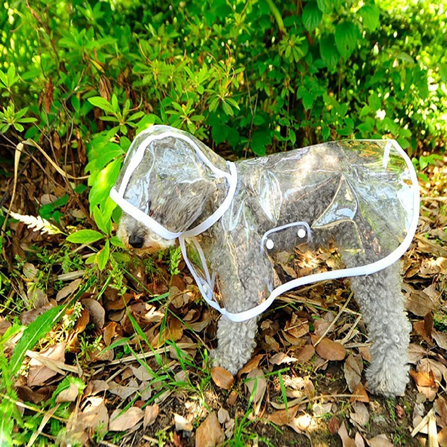 Dog Raincoat - Clear Waterproof Hooded Rain Jacket, Plastic Poncho for Small Medium Dogs image number 2