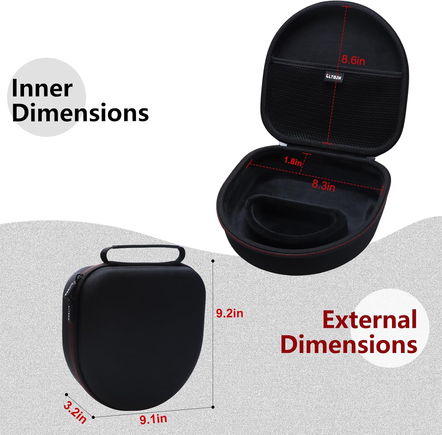 LTGEM Hard Travel Carrying Case for Steelseries Arctis Nova Pro / 7 / 7X / 7X+ / 7P/ 1/3 / 4/5 / 5X / 5P / 1P / Prime / 9X Wireless Multi-System Gaming Headset, Case Only image number 4