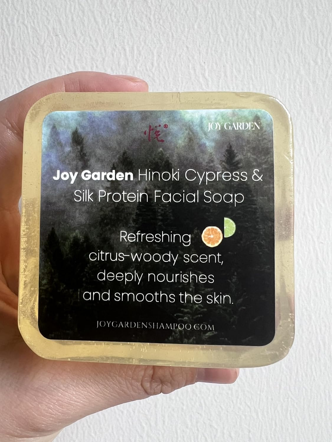 Joy Garden Hand Made Ali Mountain Hinoki Silk Protein Facial Soap Body Soap Bar Rich, Long-Lasting Woody Scent with a Hint of Citrus Aroma with a Calming Effect Contain Hydrolyzed Silk Protein image number 2