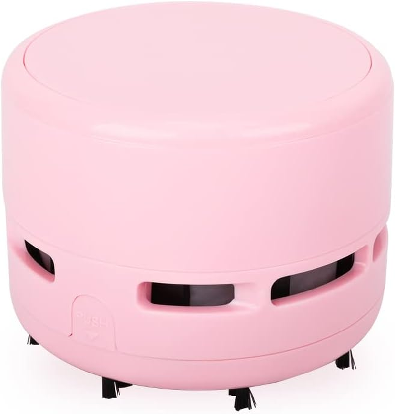 Fineinno Desktop Vacuum Cleaner, Mini Table Cleaner,Table Crumb Sweeper,Perfect for Crumbs, Dust, Pet Hairs, Battery Operated (Blue)