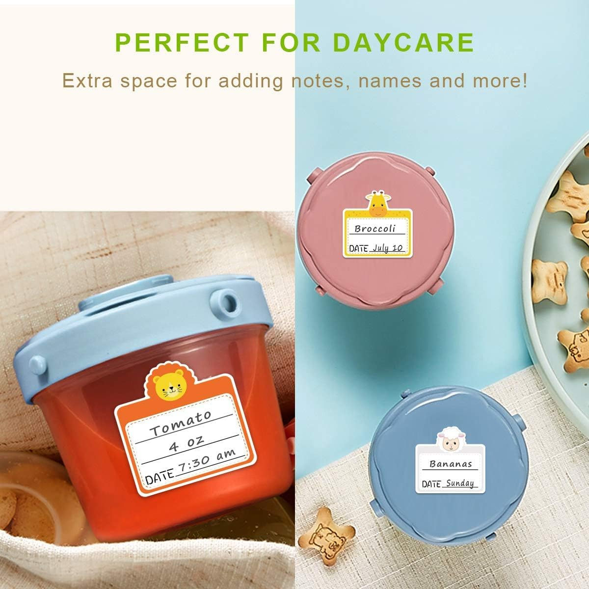 Kids Label for Daycare, Baby Bottle Labels, Name Labels Kids, Self Laminating, Waterproof, Name Label Stickers for School Supplies, Water Bot (Blue-160Pcs) image number 2