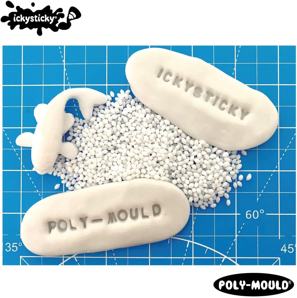 ICKYSTICKY Poly-Mould 100GM Thermoplastic Beads, Meltable Polymorph Pellets, Lightweight Modeling Compound for DIY Crafts, Sculpting, Cosplay Accessories, Repair, DIY image number 2