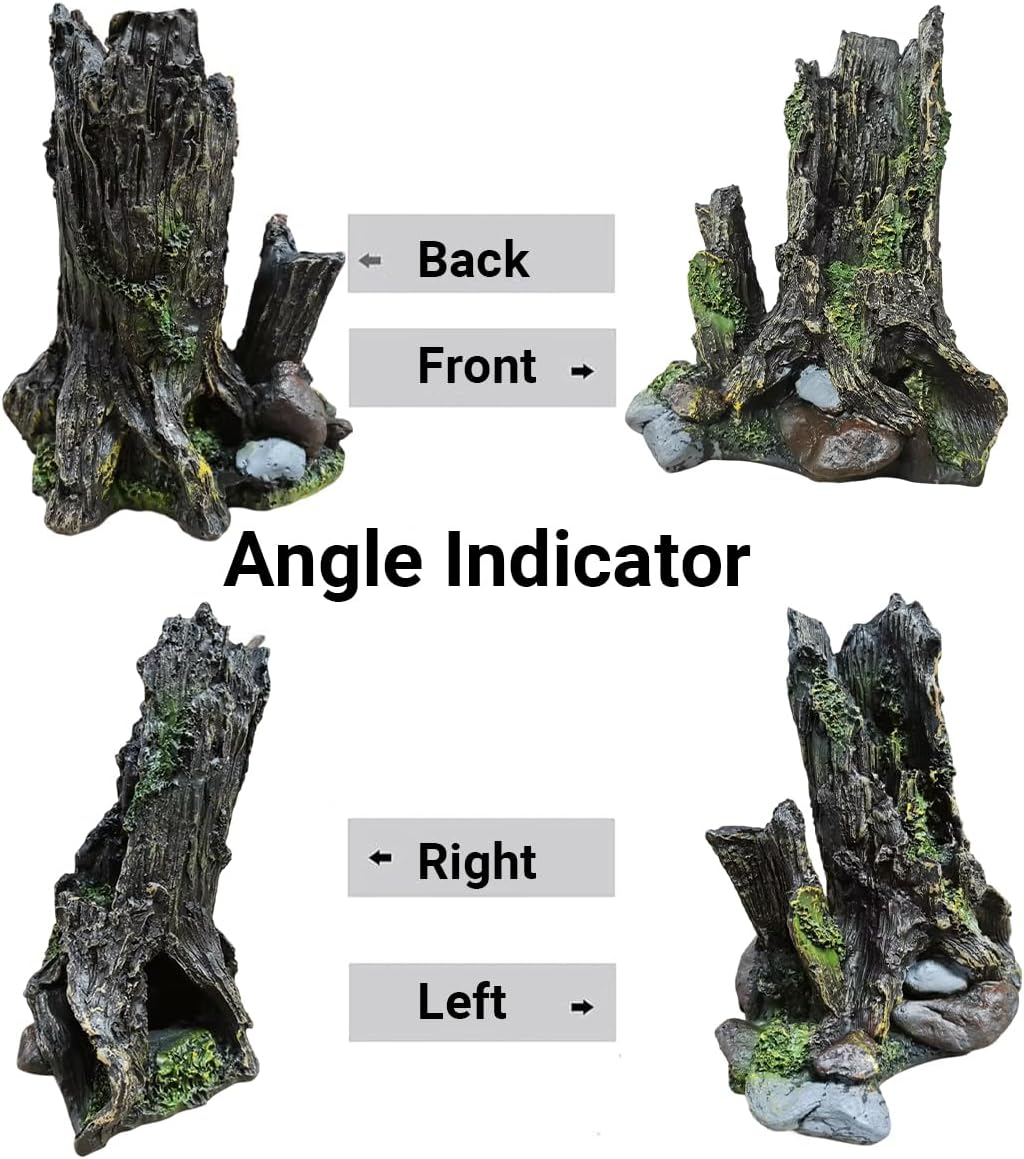 AIMALL Resin Submerged Wood Aquarium Decoration with Avoidance Holes | Natural Fish Tank Landscape Ornament, Simulation Dead Wood for Fish Tank 5.9X4.7X7.9In image number 3