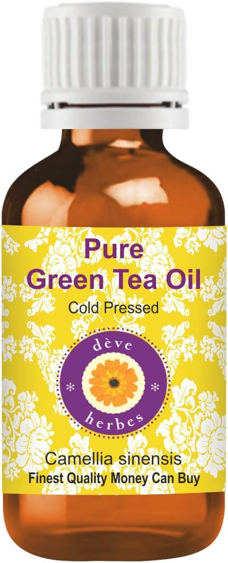 Deve Herbes Pure Green Tea Oil (Camellia Sinensis) 100% Natural Therapeutic Grade Cold Pressed 15Ml (0.50 Oz) image number 4
