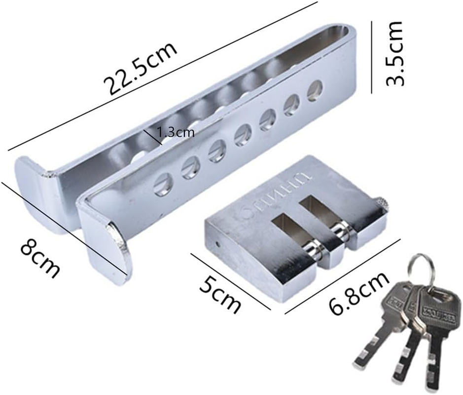 Brake Pedal Lock, Adjustable Car Steering Wheel Lock, Multifunctional Telescopic Anti-Theft U-Shaped Lock, Steel Anti-Theft Clutch Pedal Lock Adjustable Accelerator Auto Car Security Supply Device image number 1