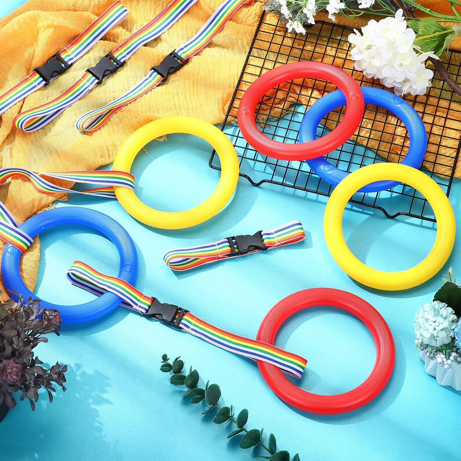 Chumia 8 Set Walking Rope for Preschool Toddlers Kids 4 Colorful Handles Outdoor Safety Line Detachable Transition Rope for Children'S Preschool Kindergarten Supplies Wrist Leashes image number 5