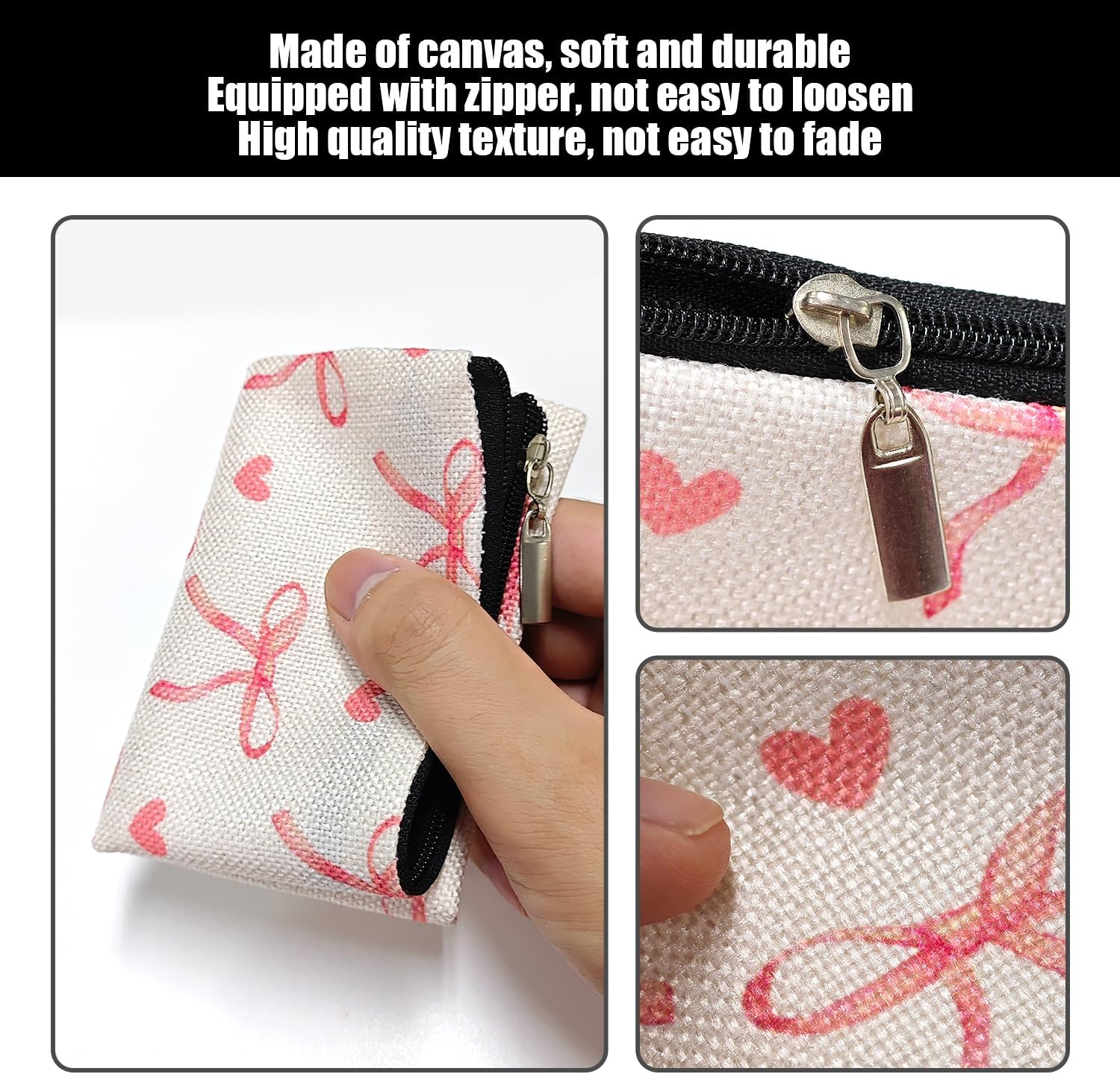 2 Piece Cosmetic Bag Storage Bag Fashion College Style Pencil Case for Students Large Capacity Portable Travel Toiletry Bag image number 4