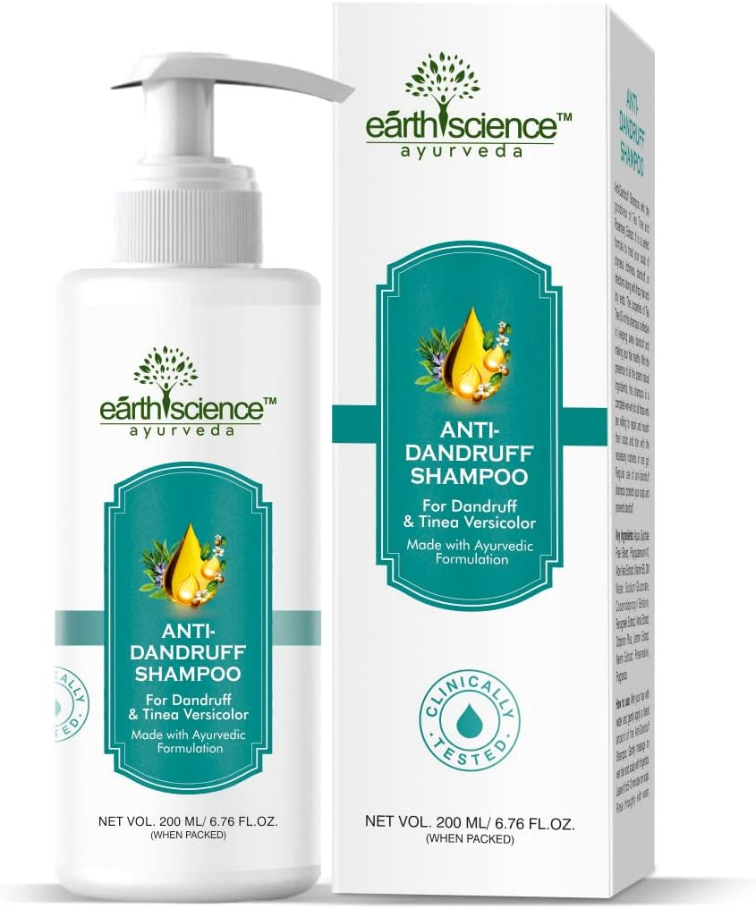 Earth Science Ayurveda anti Dandruff Shampoo with Tea Tree & Rosemary No SLS, Paraben Men or Women 200 Ml Pack of 1 image number 3