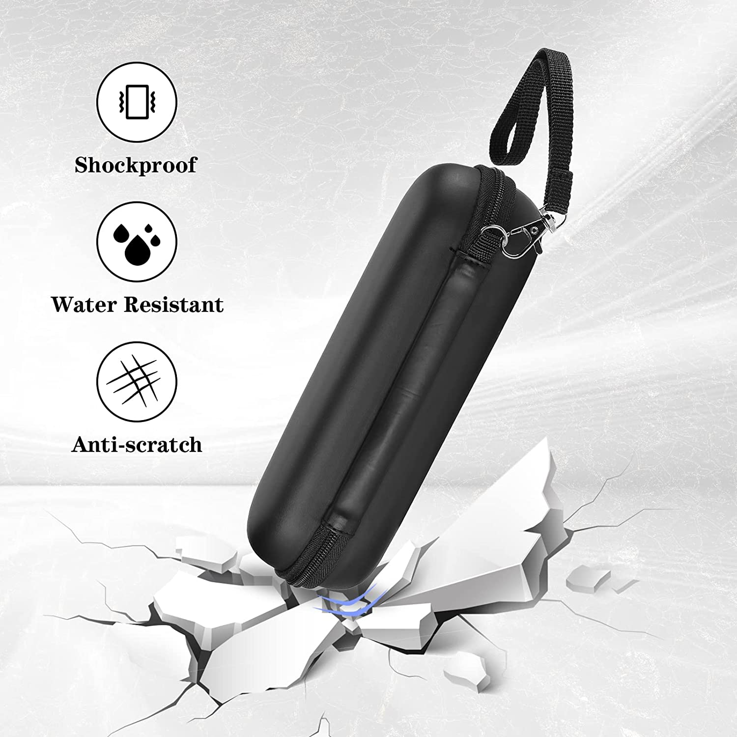 Procase Electric Toothbrush Hard Travel Case Compatible with Oral-B Pro 1000 8000, Philips Sonicare 1100 5100 6100, Carrying Bag Carrier for Battery Power Rechargeable Toothbrush (Case Only) &ndash;Black