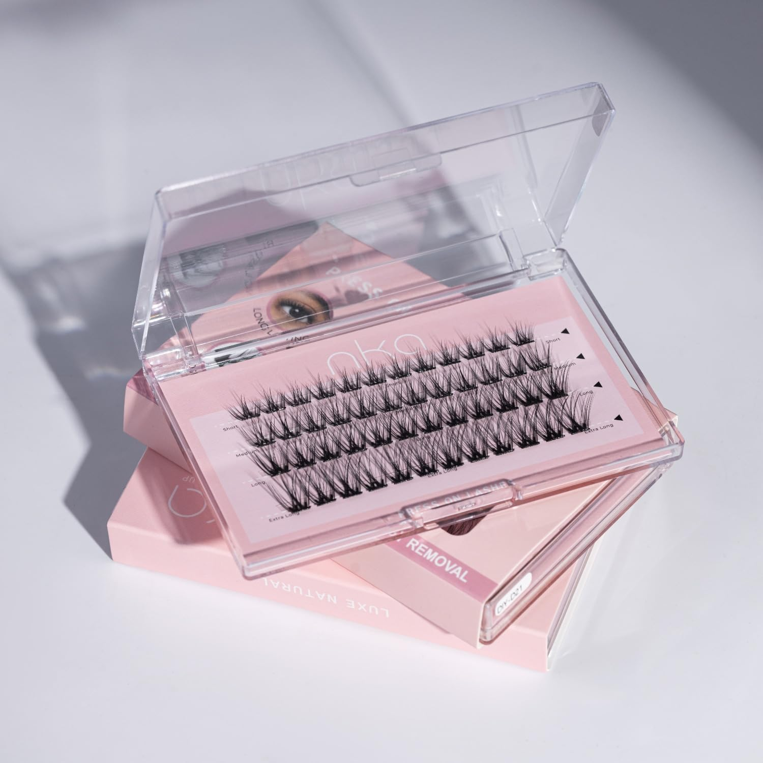 NKA Press-On Lashes &ndash; Glue-Free Reusable False Lashes for Instant Glam | Lightweight, Comfortable & Easy 1-Step Application | Natural to Full Volume Styles