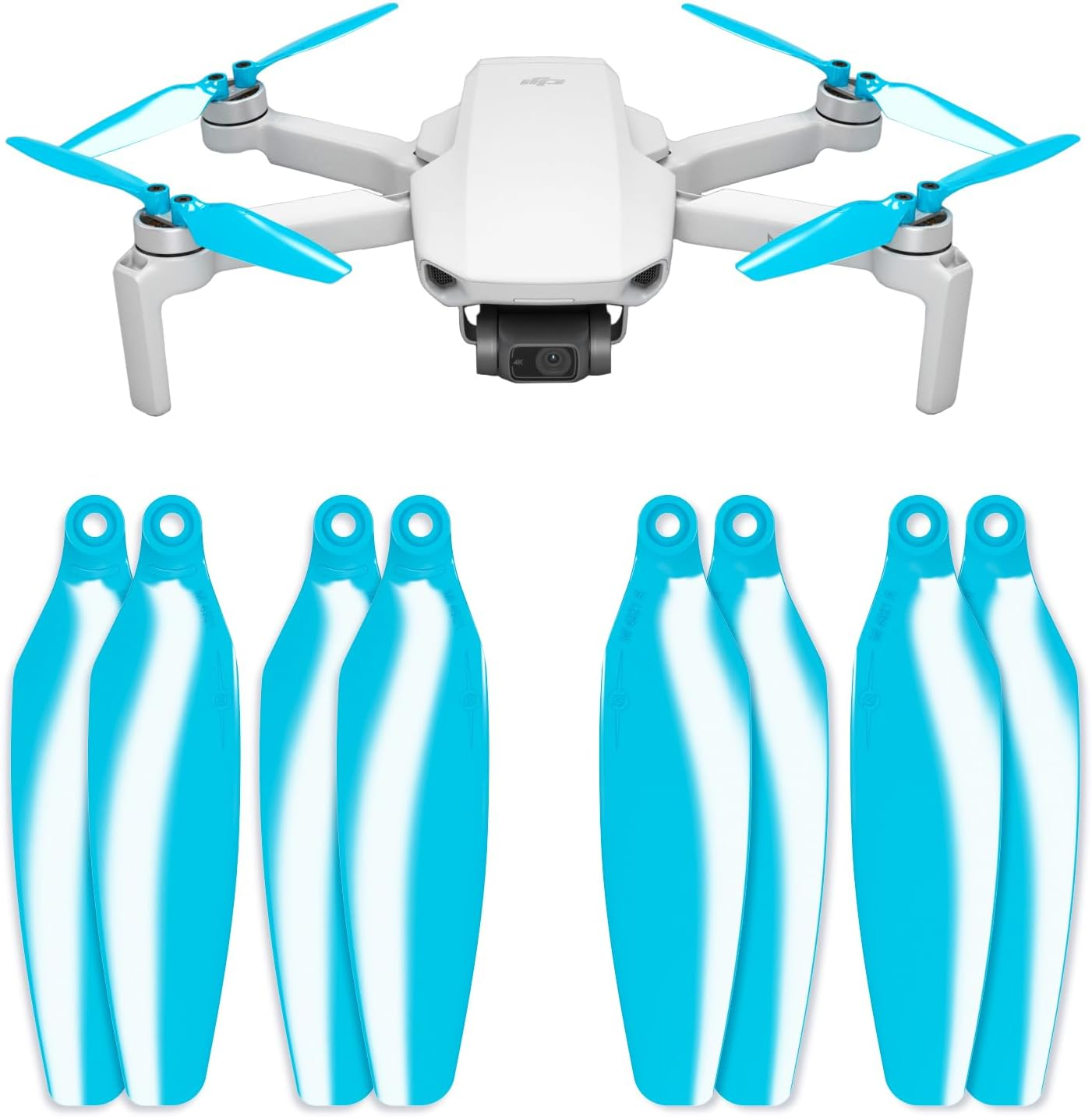 Master Airscrew Stealth Propellers for DJI Mini 2/2 SE/SE & Mini 4K - Black, 4 Propellers in Set