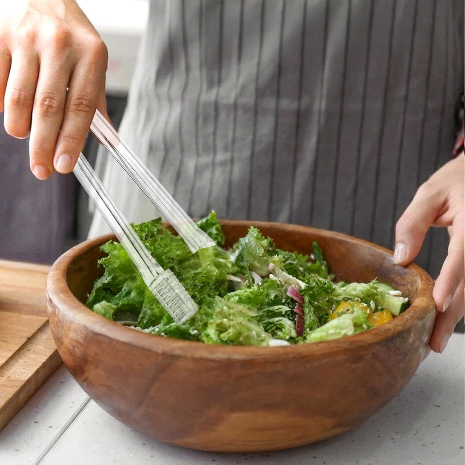 8 Pcs Plastic Buffet Serving Tongs image number 2