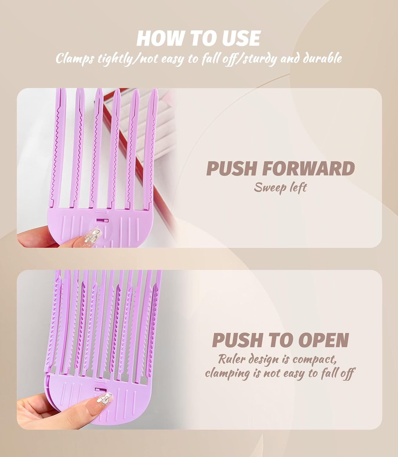 Pack of 4 Volume Hair Clips for Fluffy Ponies, Volume Clip for Hairline, Hair Clip No Imprint Hair Root Lifting Clips for Men and Women, Pink image number 5