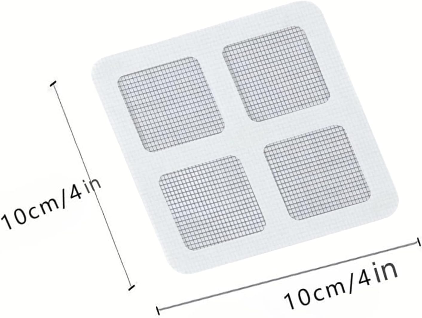 COCKLECREEK 100Pcs Drain Stickers Floor,Shower Drain Hair Catcher,4 Inch Square Bath Tub Drain Strainer,For Bathtub Drain Cover for Kitchen Bathroom,Screen Window,Etc image number 3