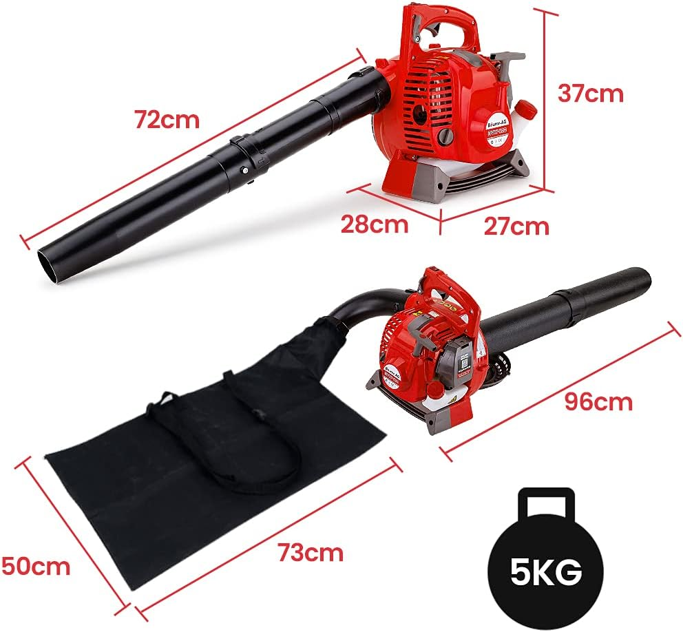 Baumr-Ag 2In1 Commercial Leaf Blower and Vacuum Lightweight 4-Stroke 25CC Petrol Powered image number 4