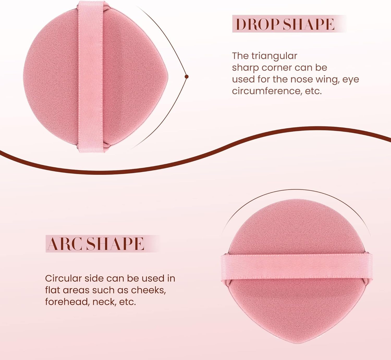 Longfng Makeup Sponge Set 27 PCS, Washable Reusable Beauty Sponge Blender for Loose Powder and Powders Foundation with Beauty Egg, Triangle Powder Puffs, Finger Cushion