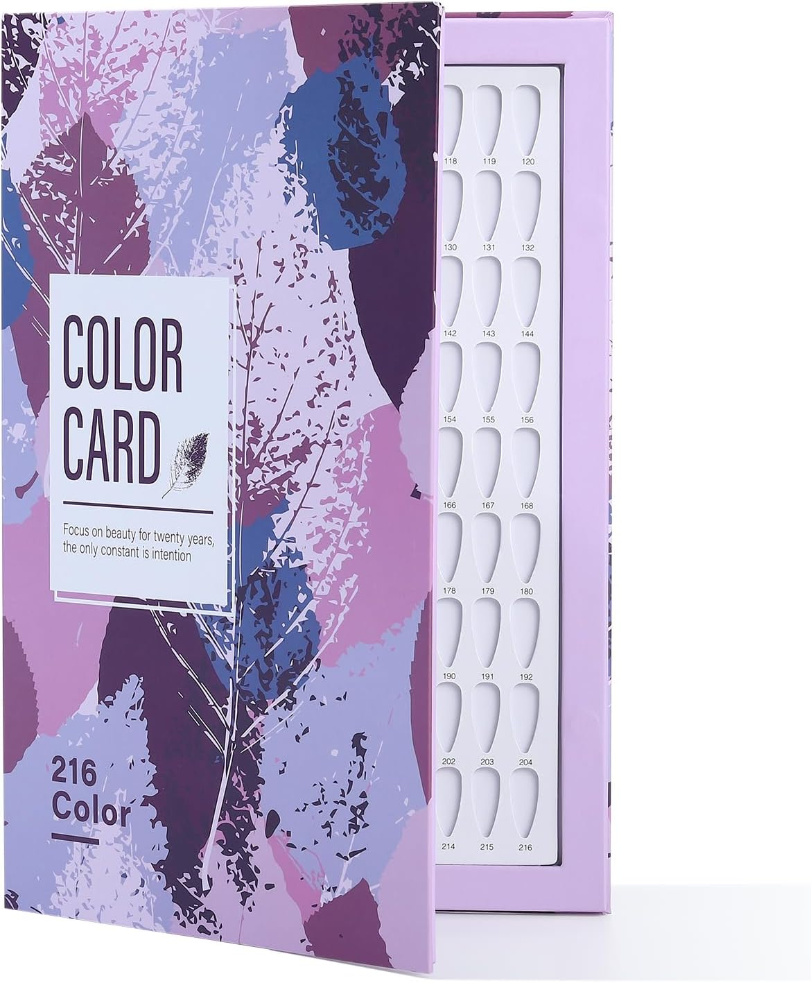 Acycoin2A 216 Nail Color Chart Display Gel Polish Color Book with 240 False Nail Tips and Number Sticker (A) image number 6