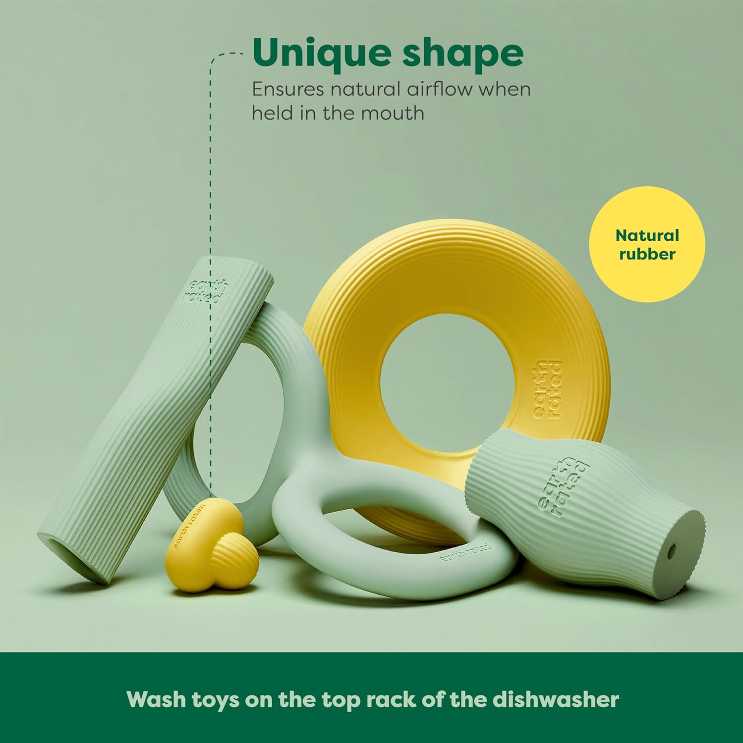 Earth Rated Dog Ball for Small, Medium and Large Dogs, Durable Natural Rubber Fetch Dog Toy, for Indoor and Outdoor Use, Large image number 5