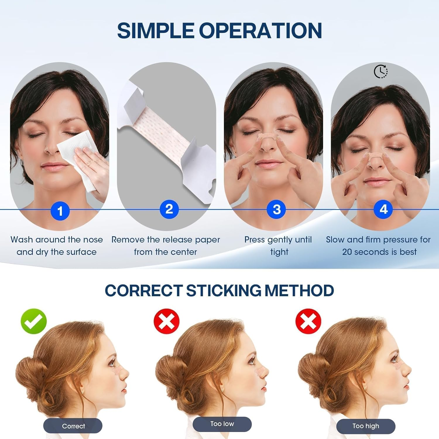 50 Pack Nasal Strips for Snoring, Night Strips, Drug-Free Nasal Strips, Nose Strips for Sleeping, Large+Small, Improve Sleep Quality, Relieve Nasal Congestion, Reduce Snoring & Mouth Breathing (Tan) image number 4