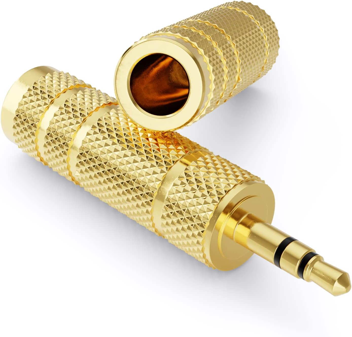 Deleycon Jack Adapter [Pack of 2] 3.5 Mm to 6.35 Mm - Stereo Audio Coupling - for Mobile Phones Smartphone Tablet PC Notebook Computer Hifi Receiver Amplifier Home Cinema TRS image number 3