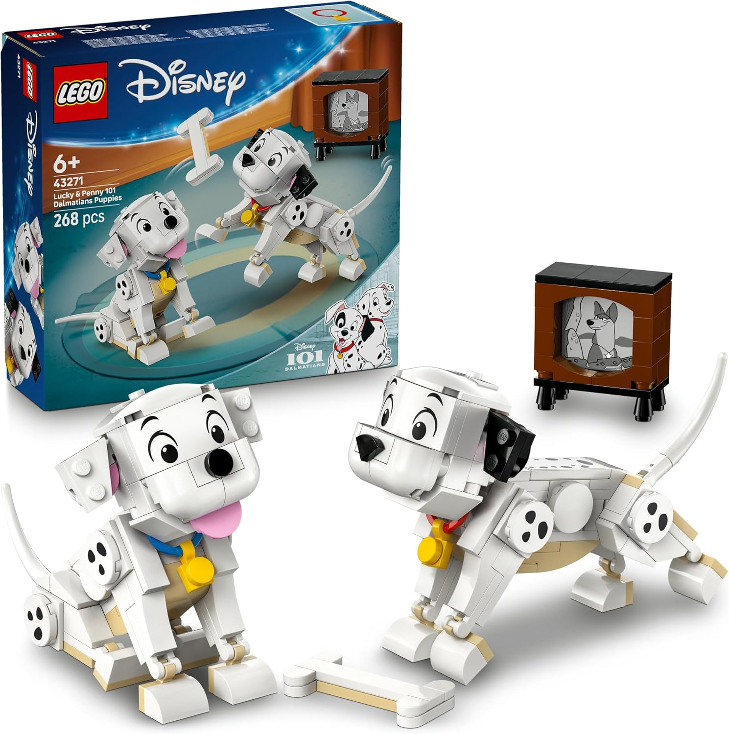 LEGO&reg; Disney Lucky & Penny 101 Dalmatians Puppies 43271 Building & Construction Toy, Buildable Toy Character for Kids Aged 6+, Fun Playset for Girl, Boys or Fans, Kids Toys for Girls 6-8 image number 6