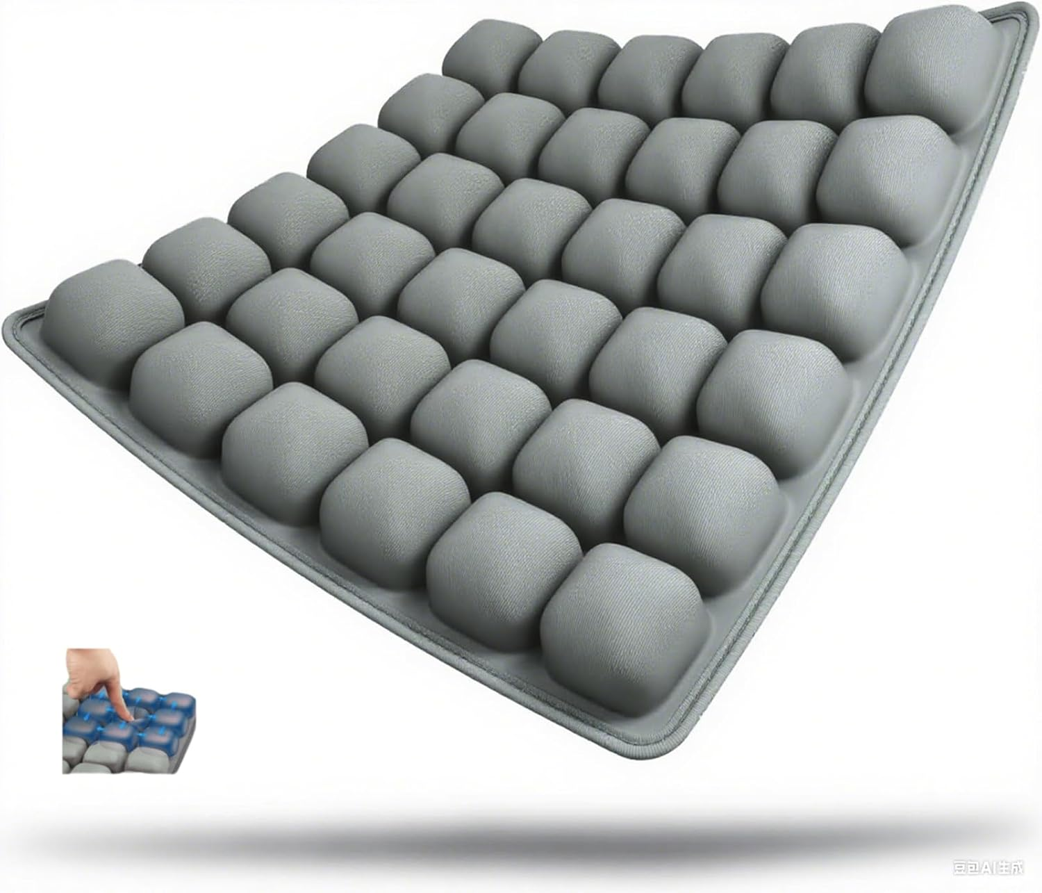 Travel Cushion, Inflatable Seat Cushion, No Air Pump Need, Travel Essentials for Long Flights, Portable Car Seat Cushions for Office Chair, Wheelchair, Camping, Home Living (Black)