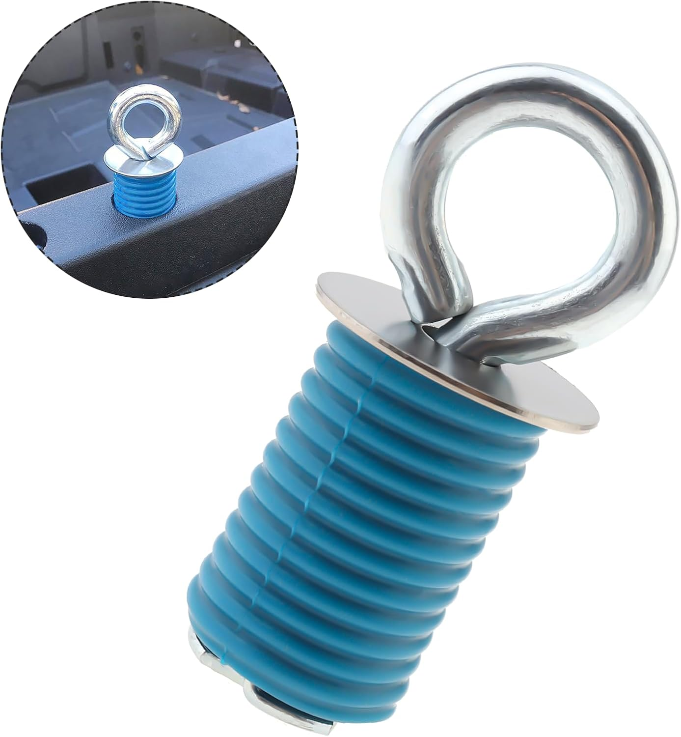 Windance ATV UTV Tie down Anchor, Stainless Steel Tie down Anchor Fit for Polaris RZR Sportsman 90 110 300 350 335 400 500 550 570 700 800 850, Sturdy Lock and Ride Bed Anchor image number 1