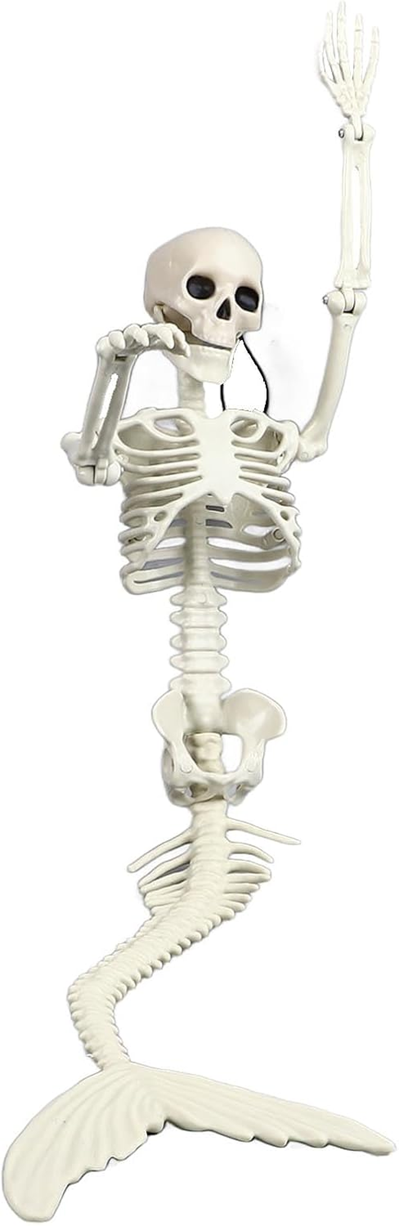 Skeleton, Life Size Skeleton Mermaid Halloween Outdoor Decorations Movable Posable Jointsfull Body Skeleton Mermaid Props,Halloween Skeleton Decorations Full Body Skeleton Mermaid image number 2