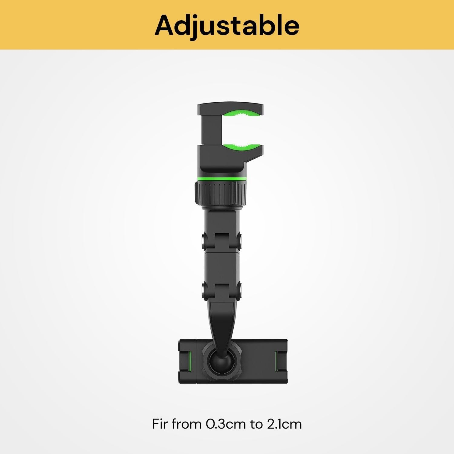 Spendeal Rear View Mirror Phone Holder, Rearview Mirror Phone Holder for Car, 360 Rotatable and Retractable Car Phone Holder Mount, Car Truck Essentials Accessories Compatible with All Cell Phones image number 1