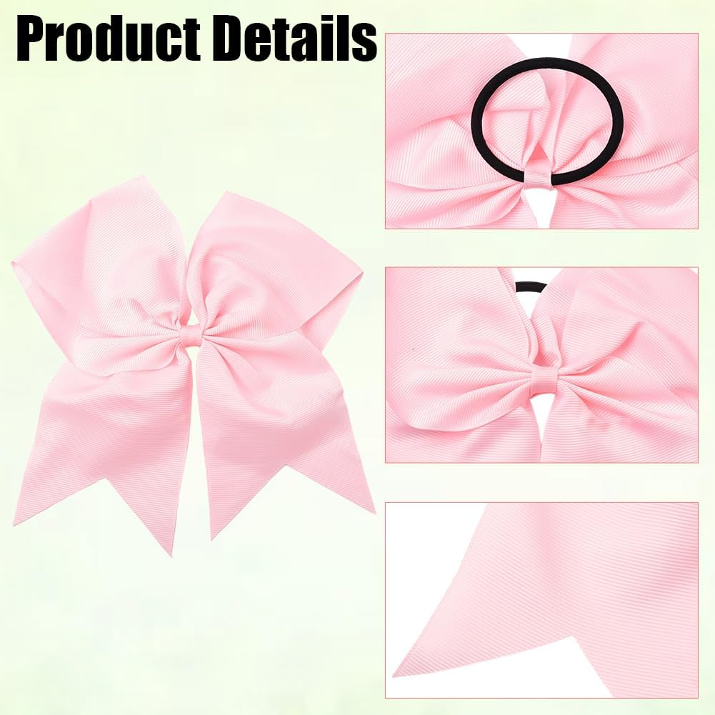SUNNYCLUE 2Pcs Bow Hair Scrunchies Bow Scrunchies 20Mm Large Pink Cute Kawaii Soft Polyester Ribbon Bowknot Hair Ties with Long Tail Elastic Rubber Bands for Women Adults Fashion Gifts Accessories image number 5