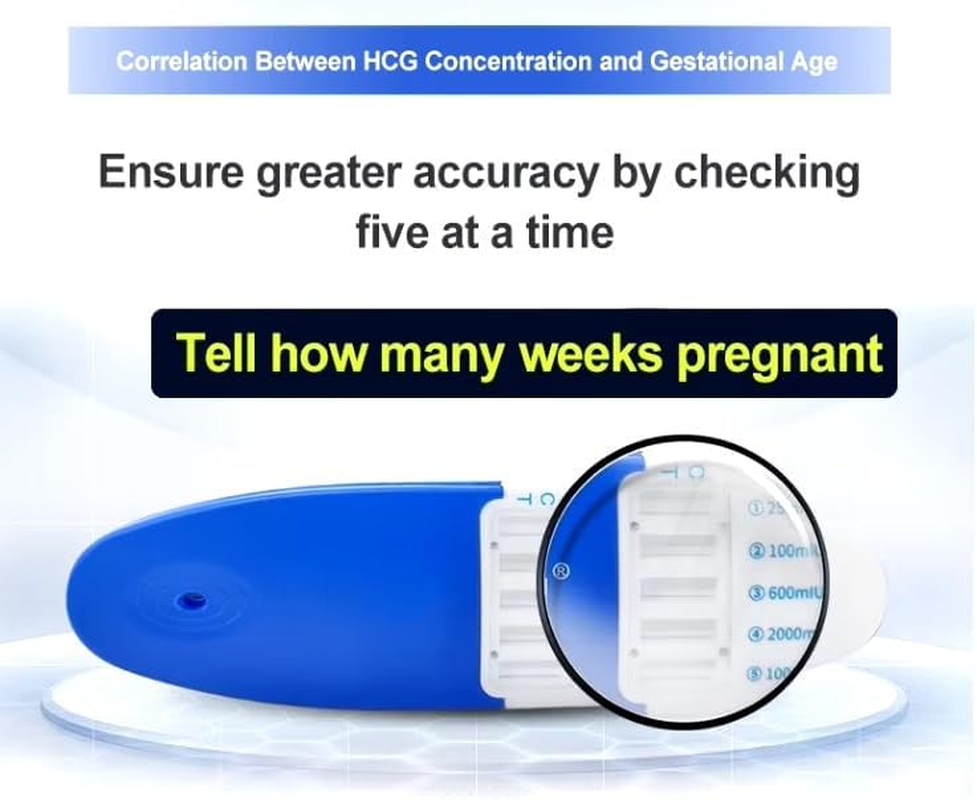 HCG Semi-Quantitative Pregnancy Test Early Weeks Growth Monitor for Urine -FAST RESULTS!!! -EASY to USE @ HOME!!! image number 4