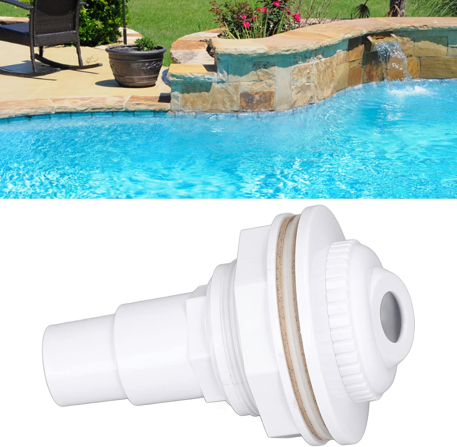 Return Outlet Jet Fitting, above Ground Swimming Pool, 2.5 Cm Pipe Adapter with Gasket image number 6