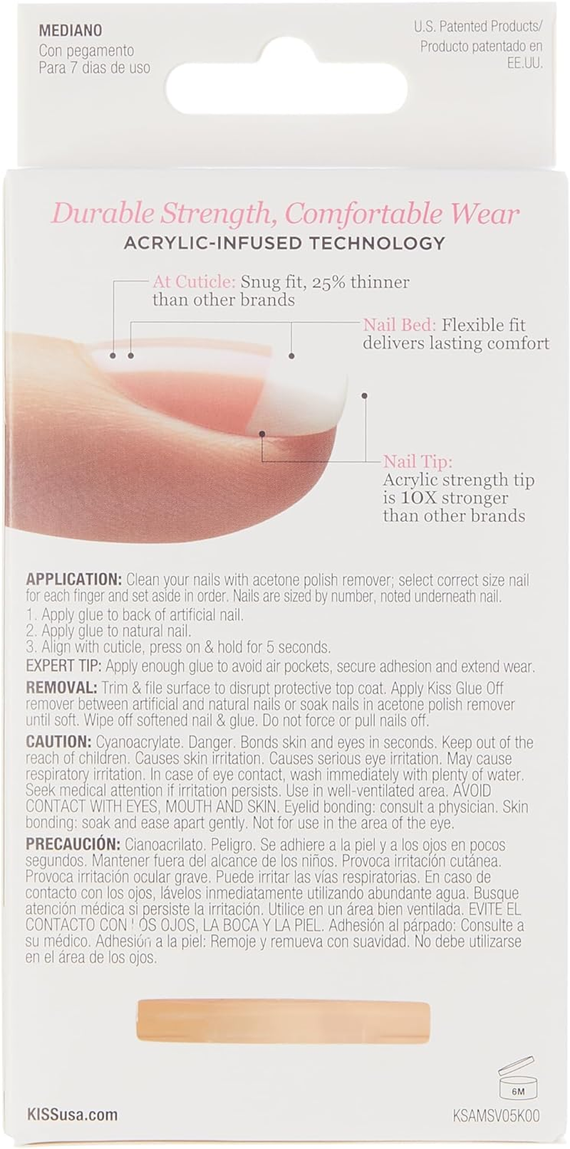 Kiss Products Salon Acrylic French Nail, Sugar Rush KSA02 image number 6