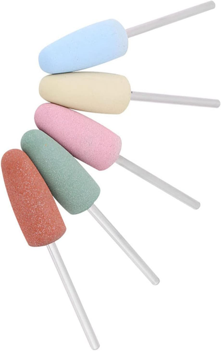 5Pcs Nail Art Silicone Polisher, Nail Grinders Drill Bits Smoothing Nail Drill for Drill for Salon and Home image number 2