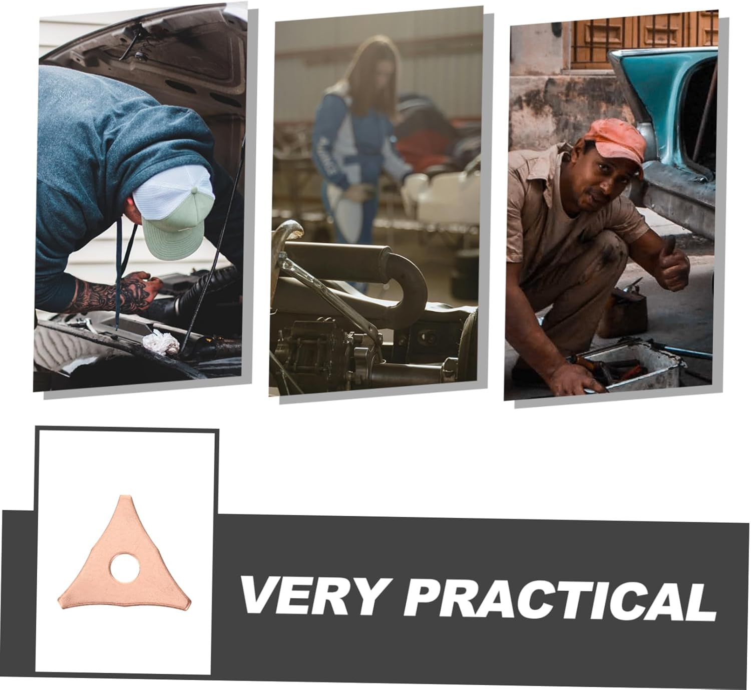 GETAJGHSD 100Pcs Dent Pulling Rings Triangle Washers for Car Spot Welder, Autobody Panel Soldering Repair Tool Set for Automotive Dent Puller Equipment image number 2