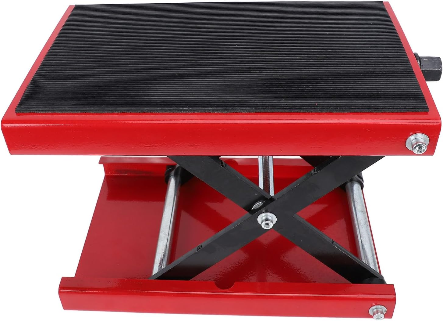 Motorcycle Lift Scissor Jack, 1100LB Foldable Center Hoist Crank Stand, 3.35 to 13.39In Height Adjustable, Heavy Duty Metal Motorbike Lift Jack Stand for Motorbike, ATV, Sport Bike image number 3