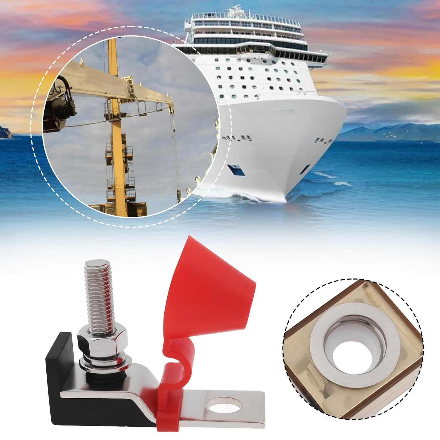 200A 58V Marine Rated Battery Fuse Holder Terminal Fuse Block for New Energy Vehicles Rvs Cruises