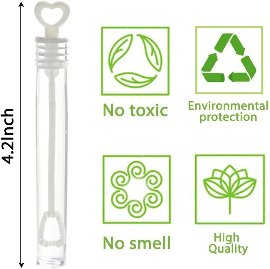 50 Pcs White Heart Bubble Wands, Perfect for Wedding, Valentine'S Day, Engagement image number 6