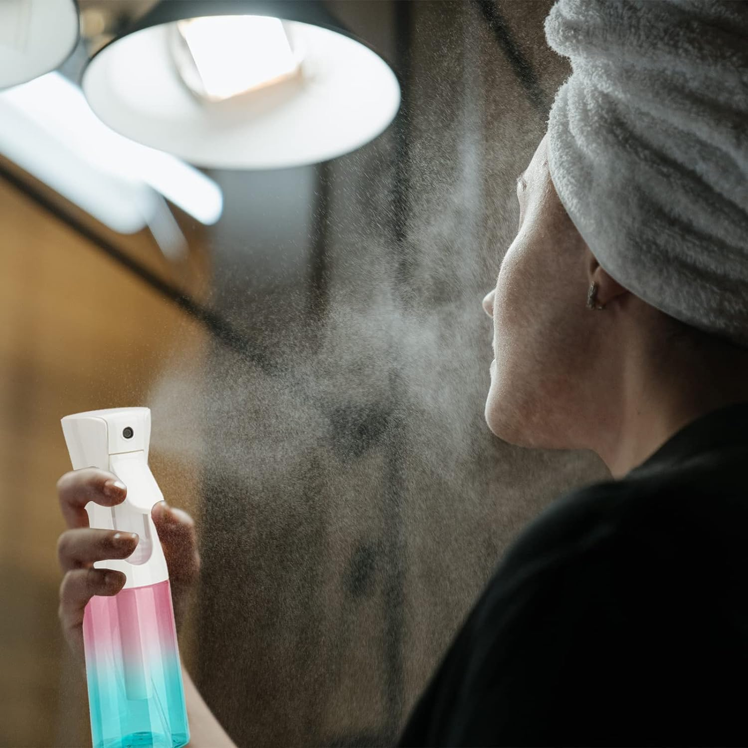 Continuous Spray Bottle, 6.8OZ /200ML Hair Mister Spray Bottle, Fine Mist for Salons,Barber, Plants, Skin Care, Cleaning(Red Blue Gradient,1 Pack) image number 7