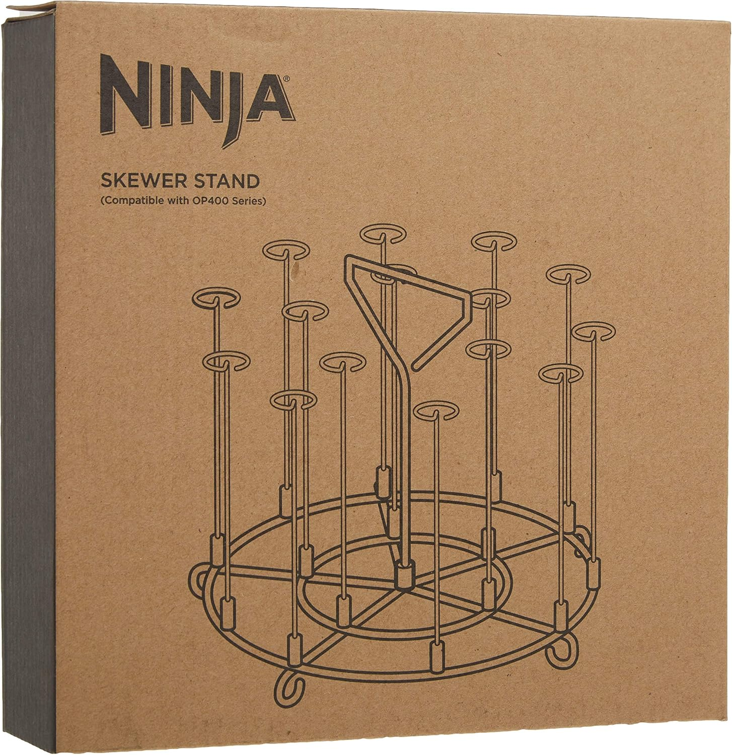Ninja - AOP103BRN Ninja Foodi Skewer Stand, 1 Piece, Stainless Steel